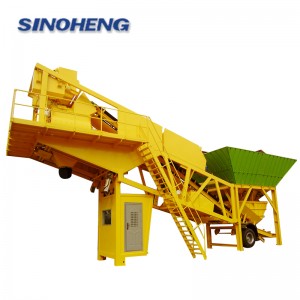 HZSY50 50m3/h mobile concrete mixing plant