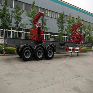 Indonesia-1 Units Side Lifter Crane Semi-trailer